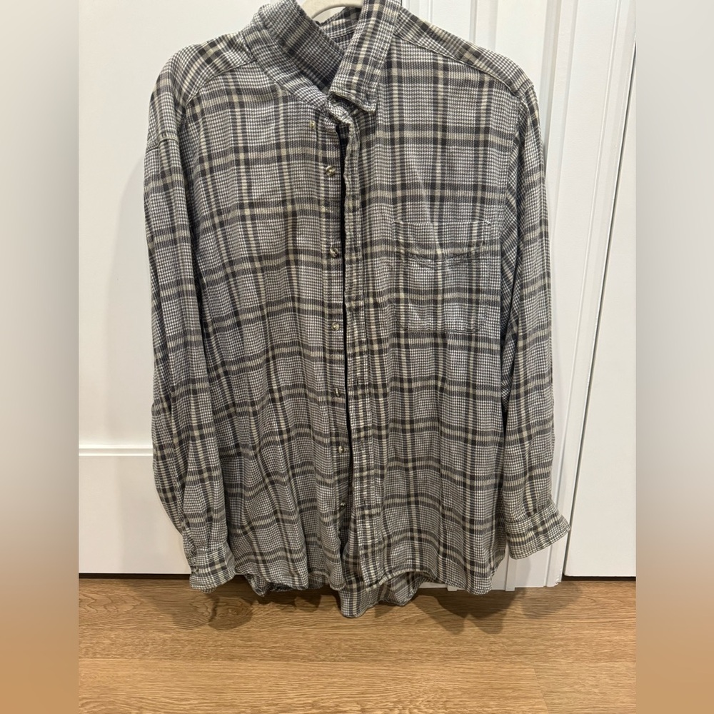 Urban outfitters 
Oversized flannel button up